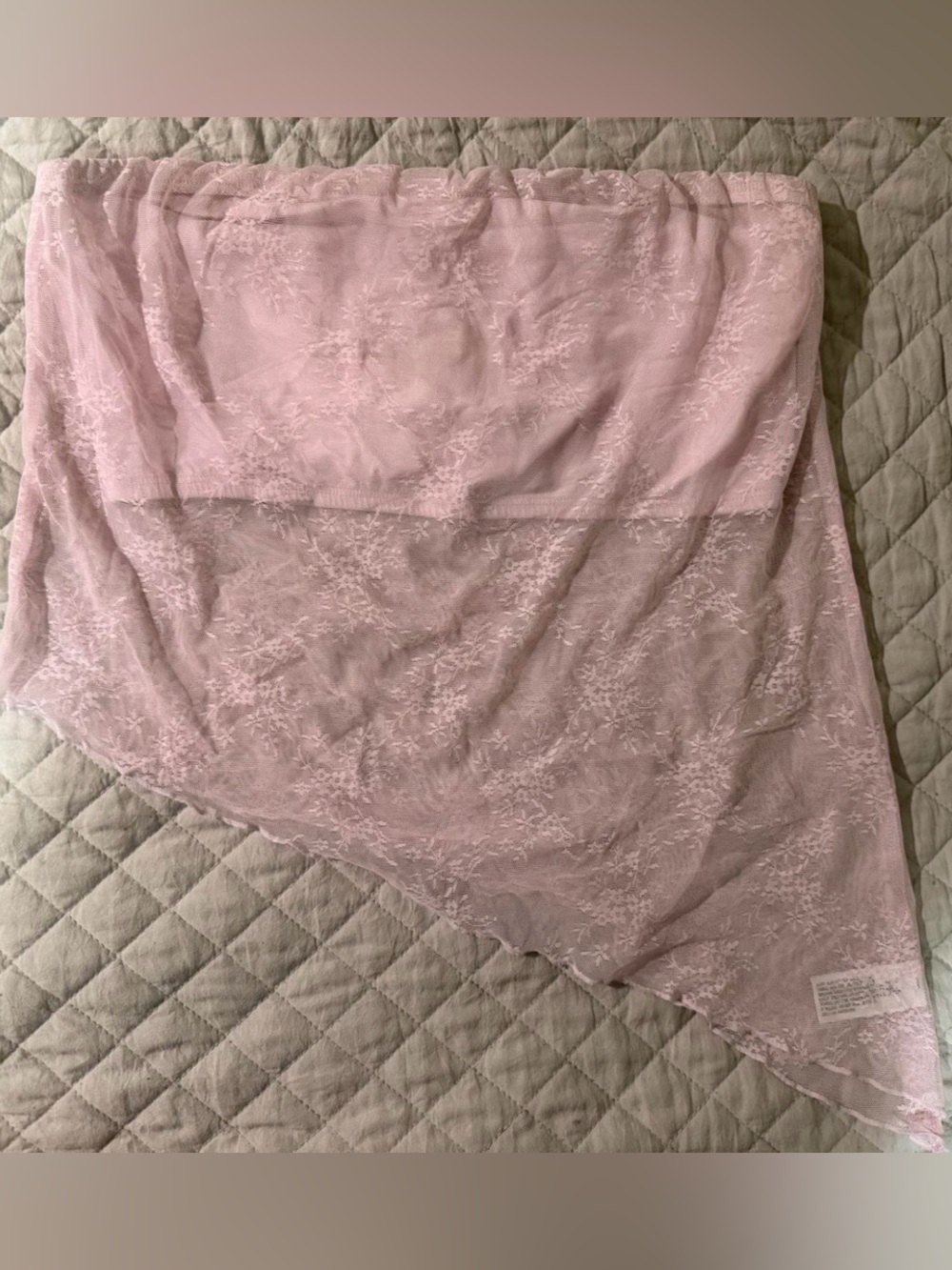 wild fable Pink Sheer Lace tube top